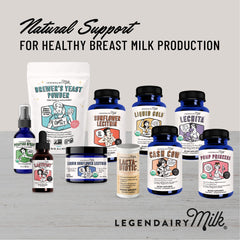 Legendairy Milk Lacta-Biotic label highlights dosage and guidance.