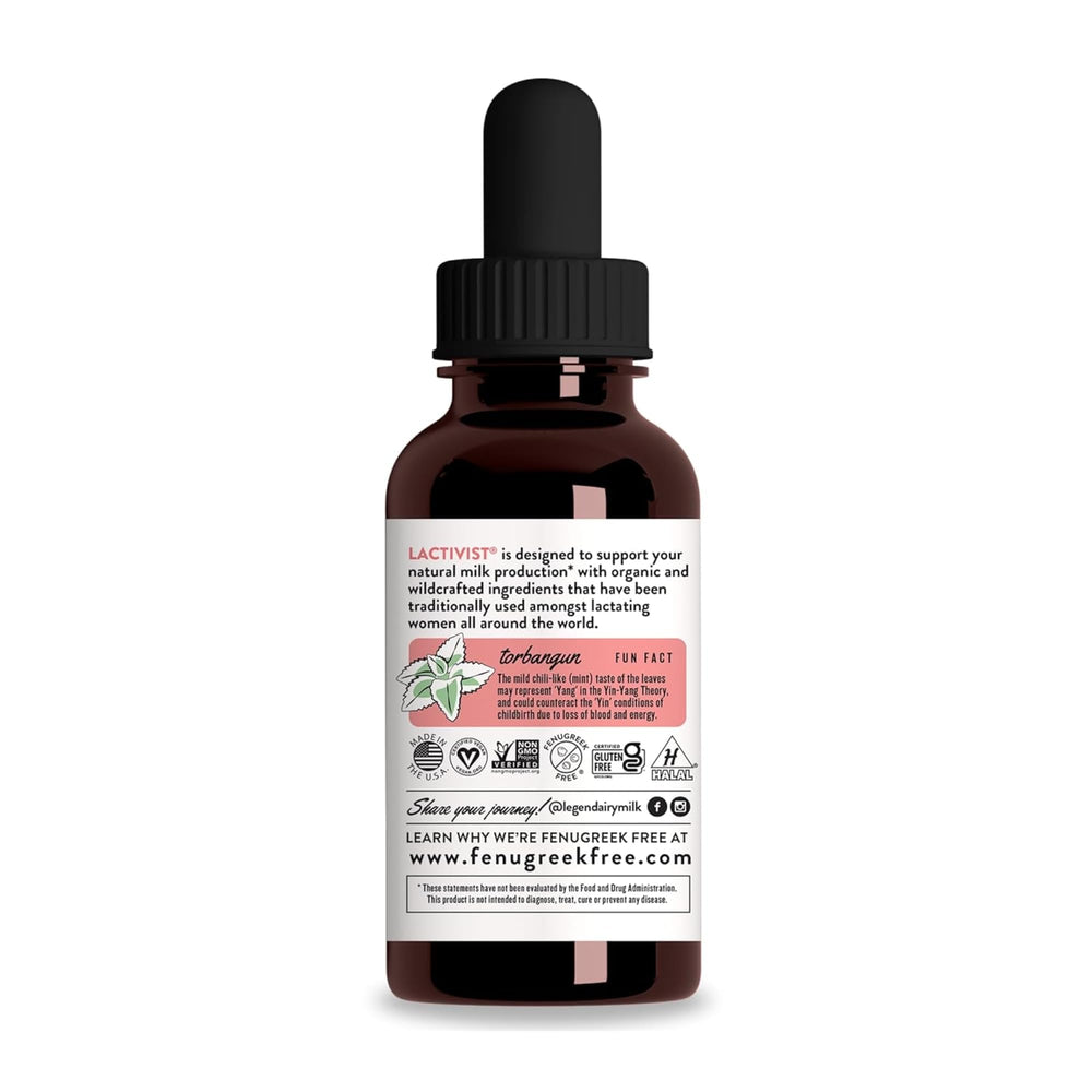 Compact 2 oz packaging of Legendairy Milk Lactivist Drops