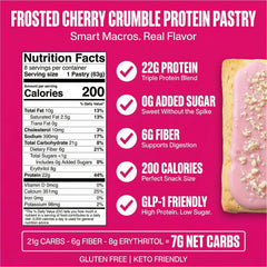 Legendary Foods 22g protein pastry cherry crumble—gluten-free and keto-friendly.