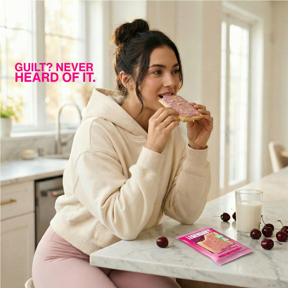 Legendary Foods Cherry Crumble Pastry slice with nuts—gluten-free treat.