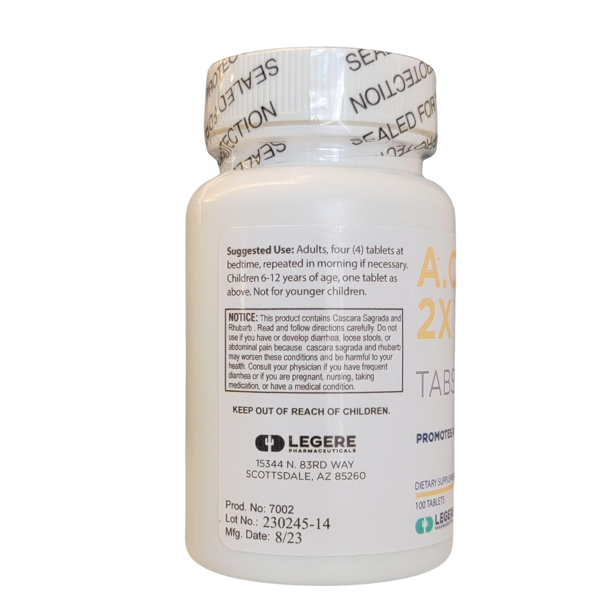 Legere A.C.R 2X bottle on a clean counter for easy access.