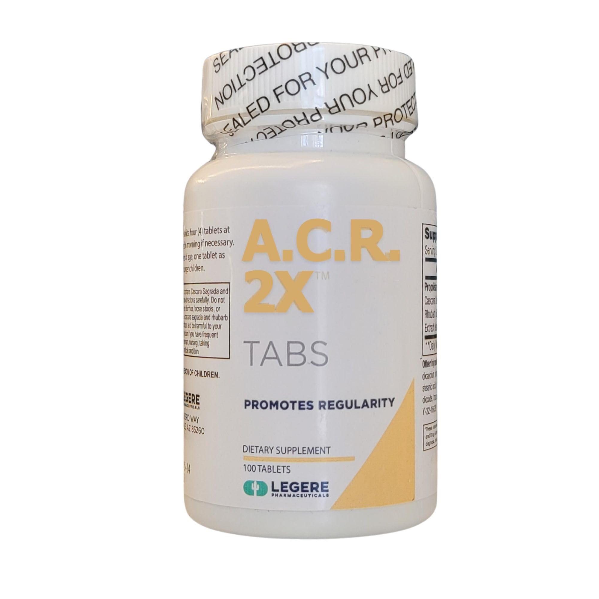 Legere A.C.R 2X tablets pack with label, showing gentle cleansing support.