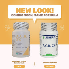 Legere A.C.R 2X tablets close-up, capsules visible for daily use.