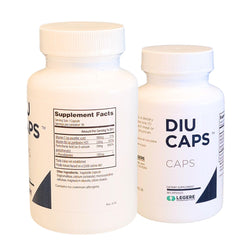 Close-up of Legere Diucaps capsules for easy daily intake.