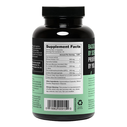 LEGION Ascend capsules lineup for convenient daily cognitive support.