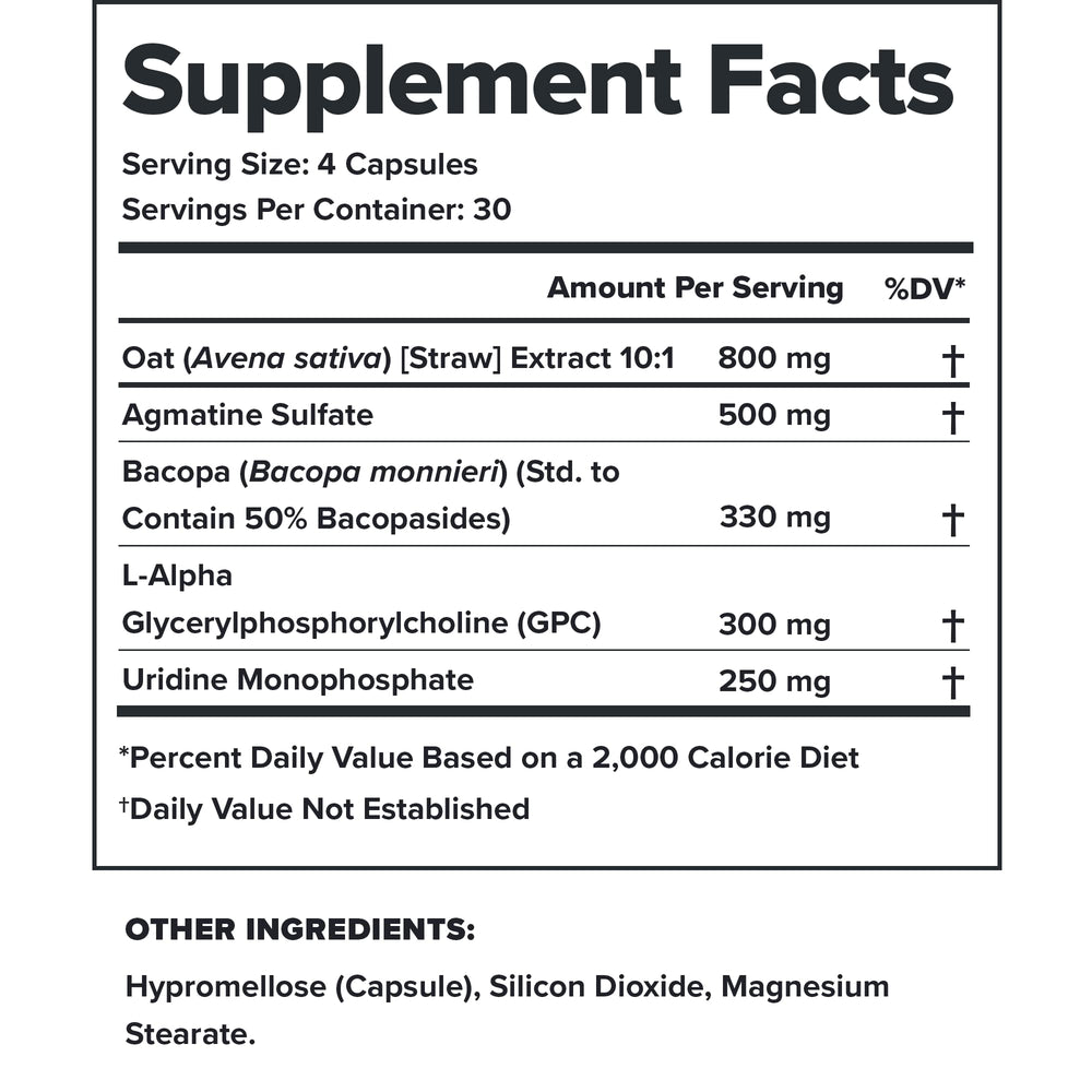 LEGION Ascend label closeup highlights natural ingredients.