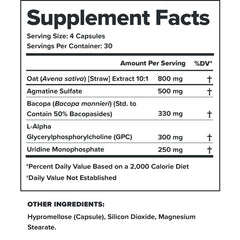 LEGION Ascend label closeup highlights natural ingredients.