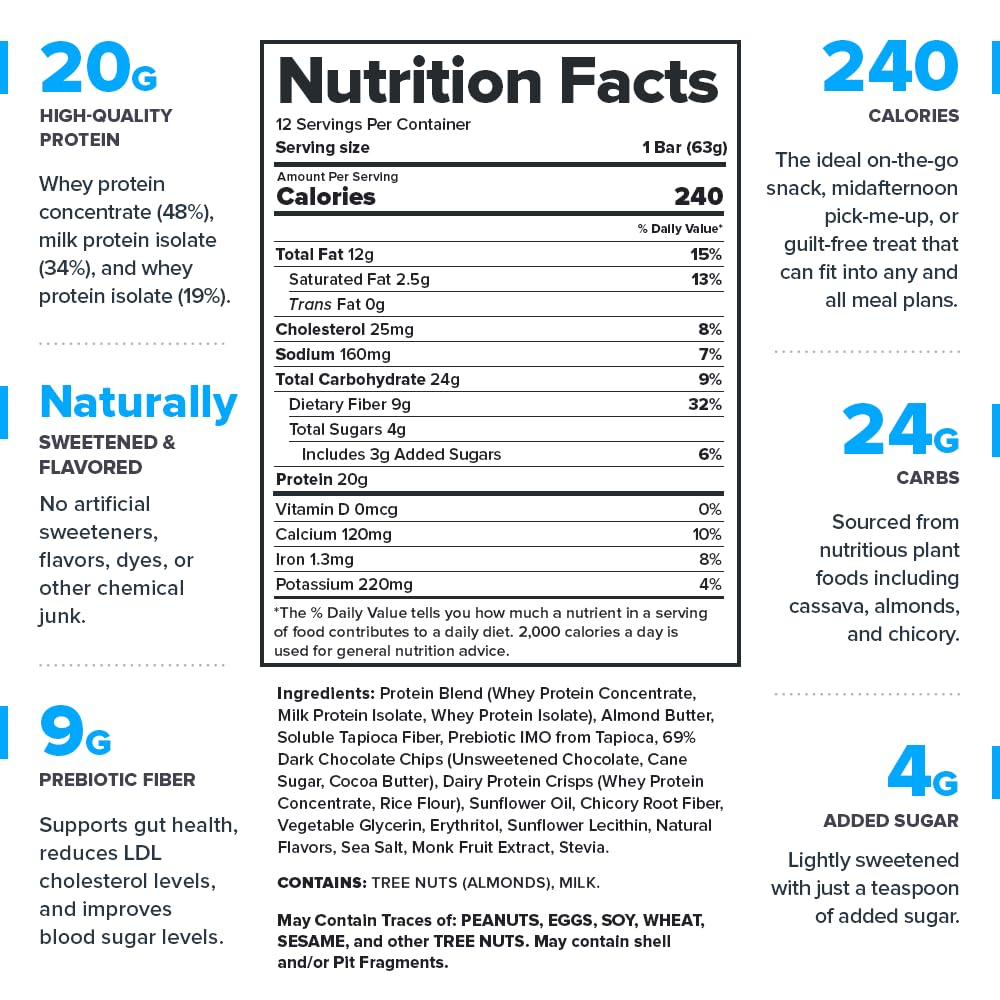Legion bar ingredients close-up showing clean gluten-free and soy-free formula
