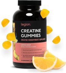LEGION Creatine Monohydrate Gummies bottle ready for daily training support.