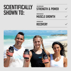 LEGION Creatine Monohydrate Gummies jar label highlights purity and tested quality.