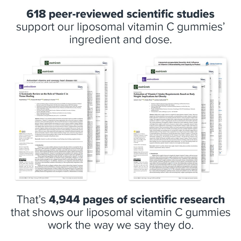 Close-up of LEGION Liposomal Vitamin C Gummy texture and color