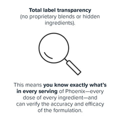 LEGION Phoenix fat burner label details for transparency