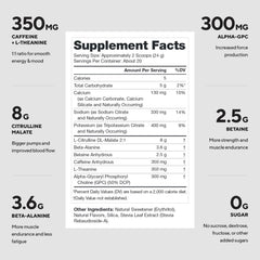 Legion Pulse Arctic Blast powder scoop showing precise dose for workouts