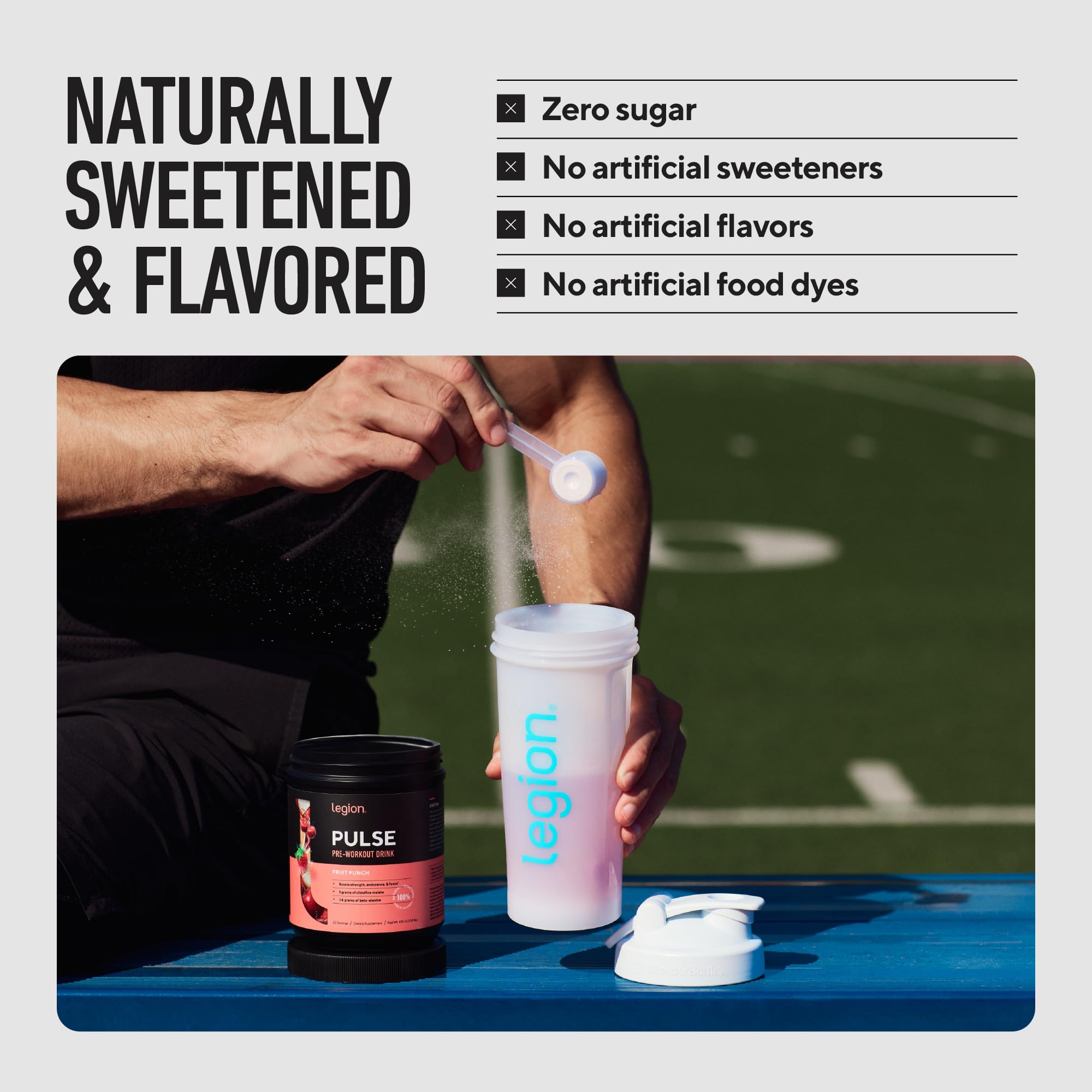 Fruit punch flavor close-up on Pulse label