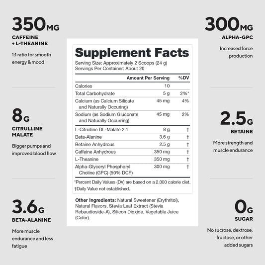 LEGION Pulse measuring scoop shows precise dosing for energy and focus during your session.