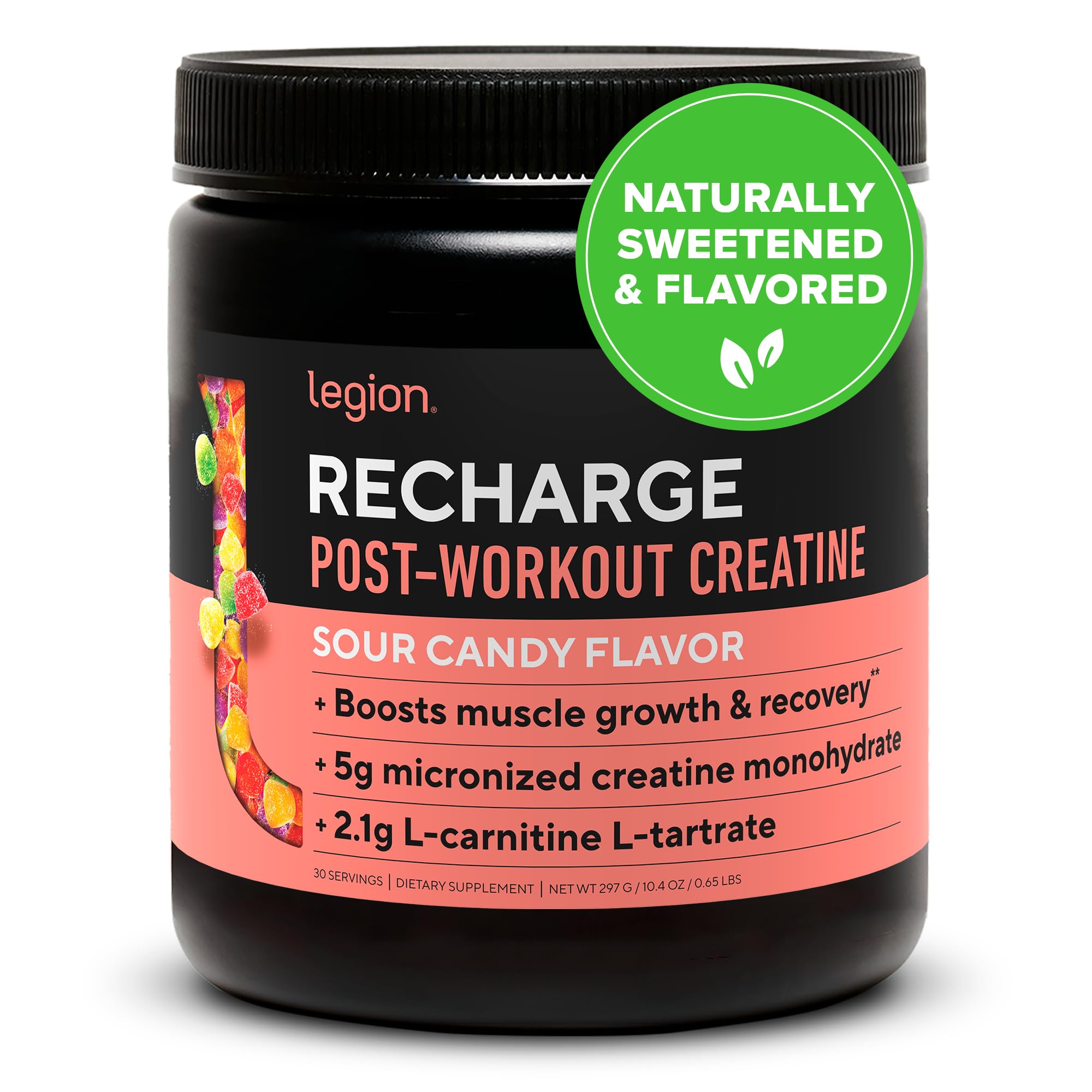 LEGION Recharge bottle pour shows easy post-workout mix for recovery