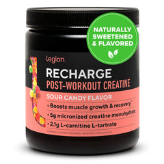 LEGION Recharge bottle pour shows easy post-workout mix for recovery