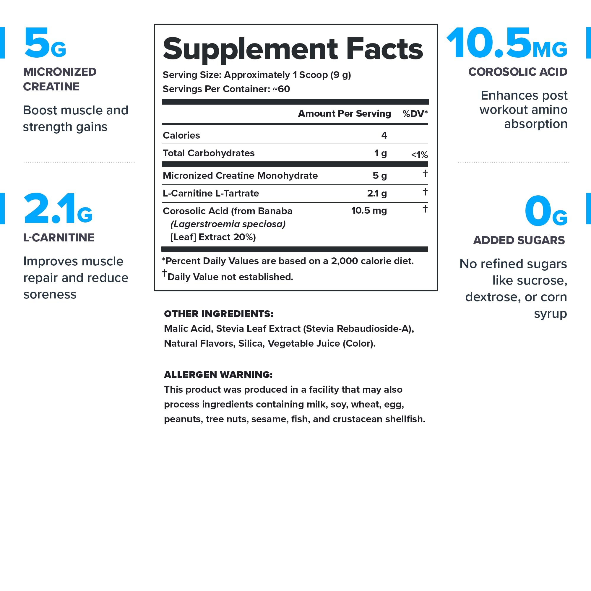 LEGION Recharge creatine mono scoop demonstrates convenient dosing for workouts.