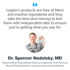 LEGION Recharge no artificial sweeteners or dyes in the mix.