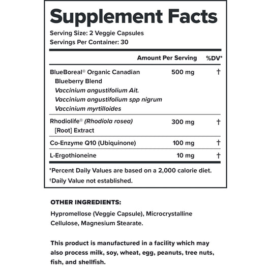 LEGION Vitality Rhodiola Rosea capsule for stress management and resilience.