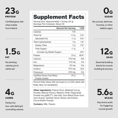LEGION Whey+ label closeup highlights clean ingredients and no artificial additives.