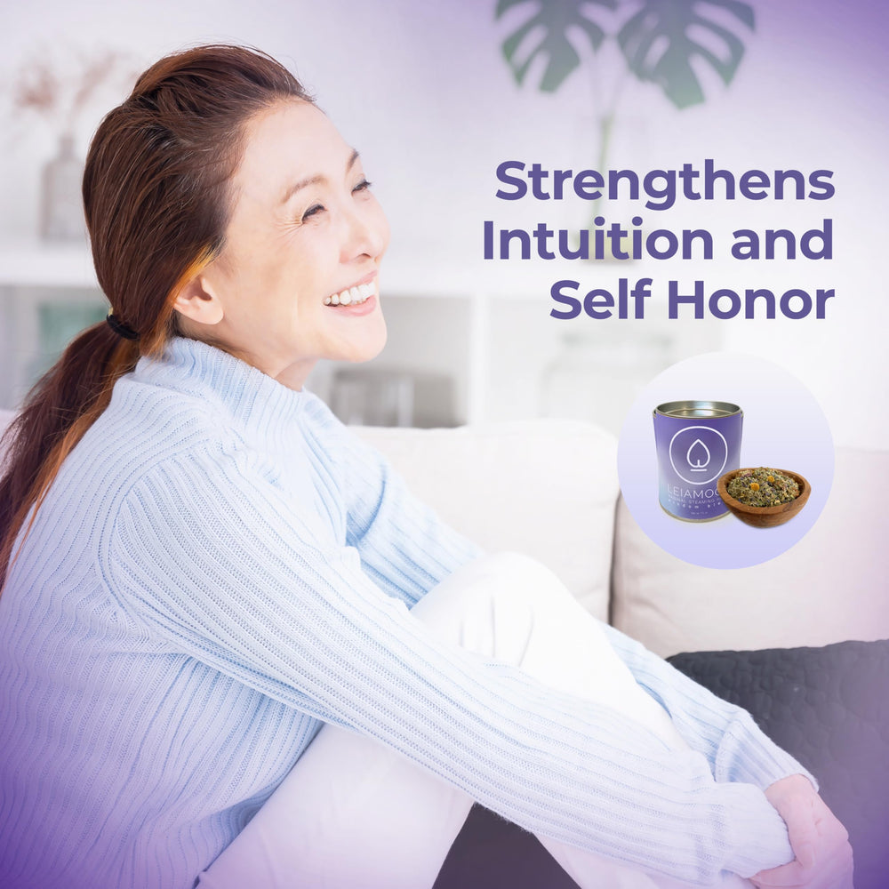 Sitz bath experience with Leiamoon blend elevates steam session.