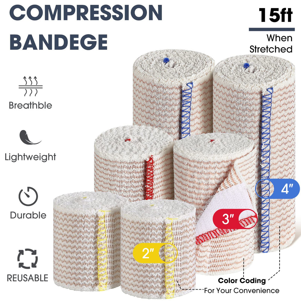 LEIFIDE elastic bandage 4-inch wrap over shoulder for secure coverage during activity
