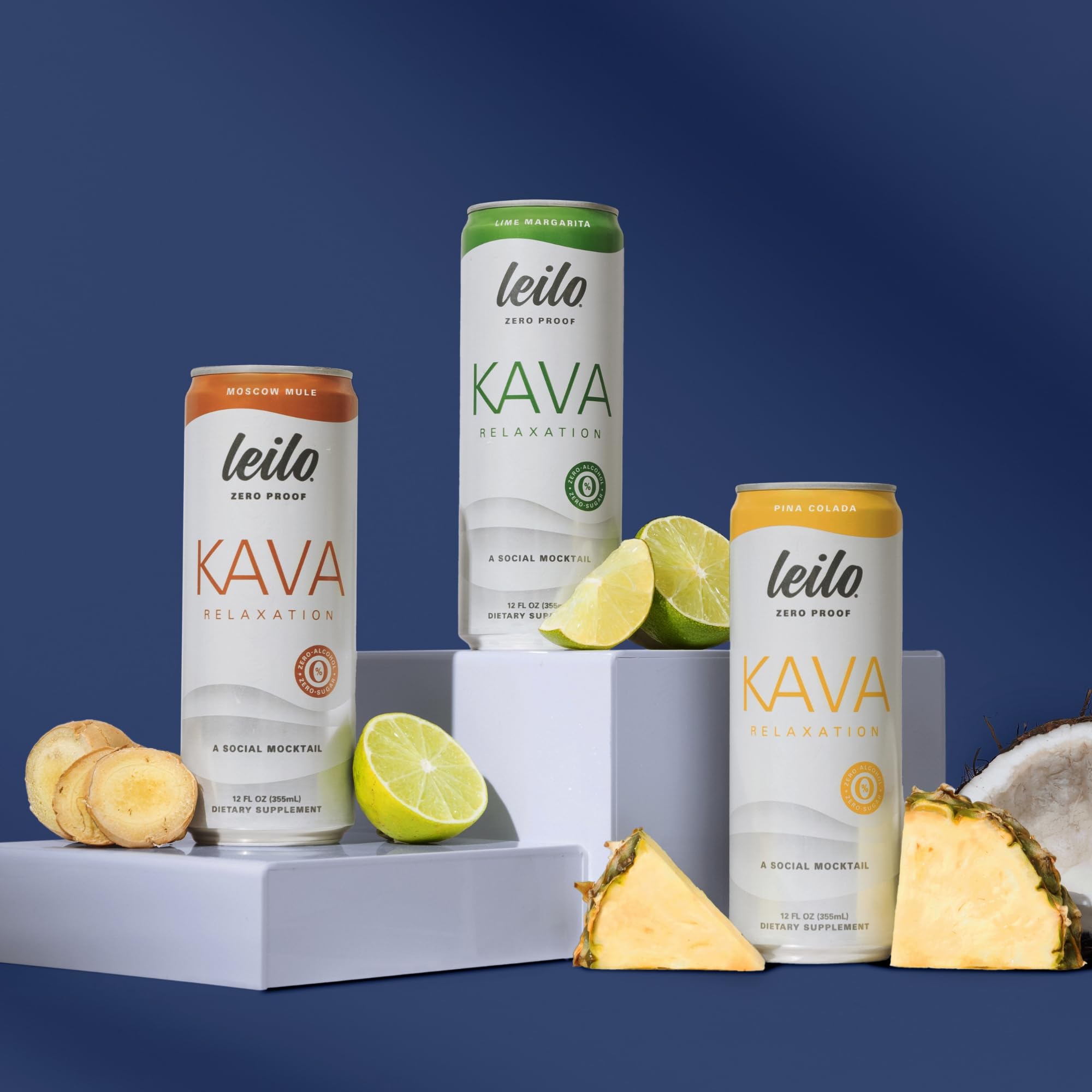 Leilo Margarita can close-up with lime notes, ready-to-serve zero-proof refreshment.