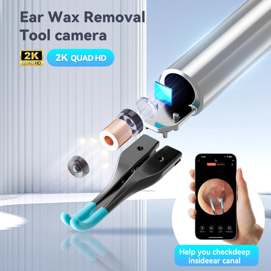 LEIPUT Ear Cleaner Tweezers 360-degree lens enables thorough earwax checks.