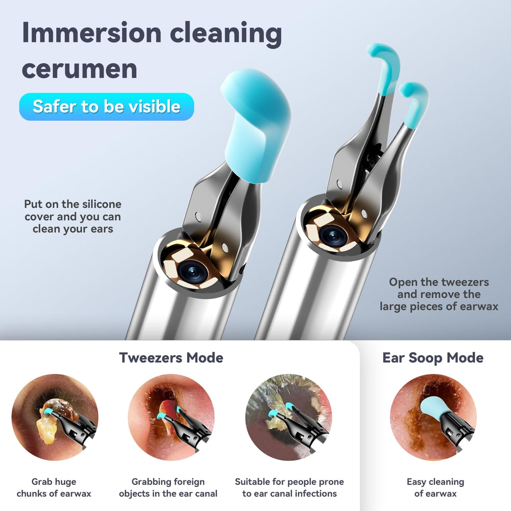 LEIPUT Ear Cleaner Tweezers silicone spoon eases wax removal.