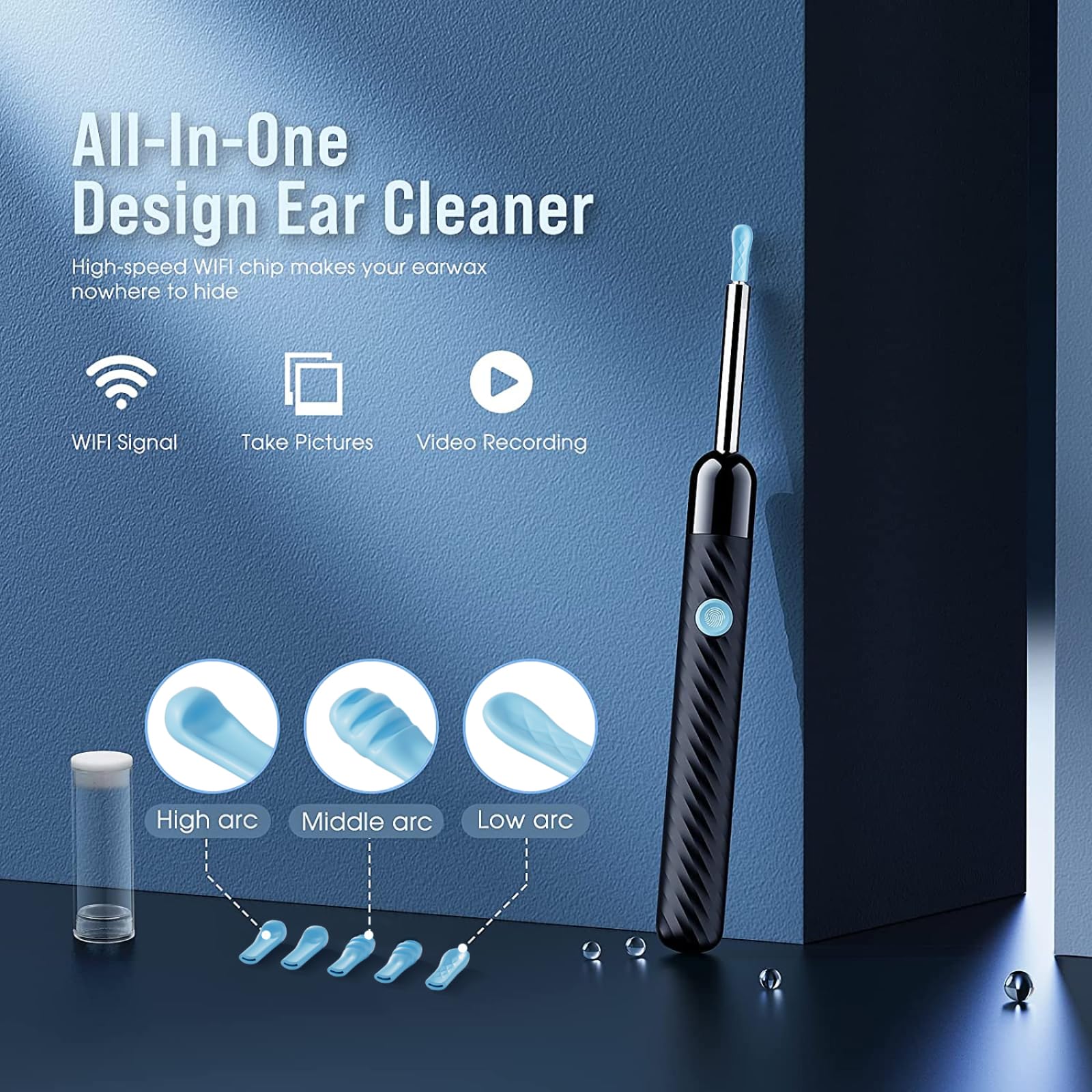 LEIPUT silicone ear scoop with three curves protects the ear canal.