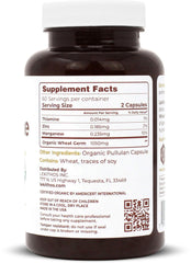 Lekithos pullulan capsules close-up, vegan capsule texture suggests a clean option.