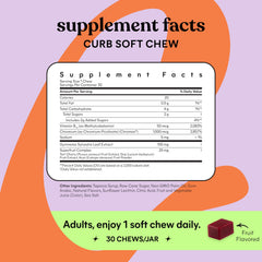 Lemme Curb Cravings mixed berry flavor close-up on a tasty chew.
