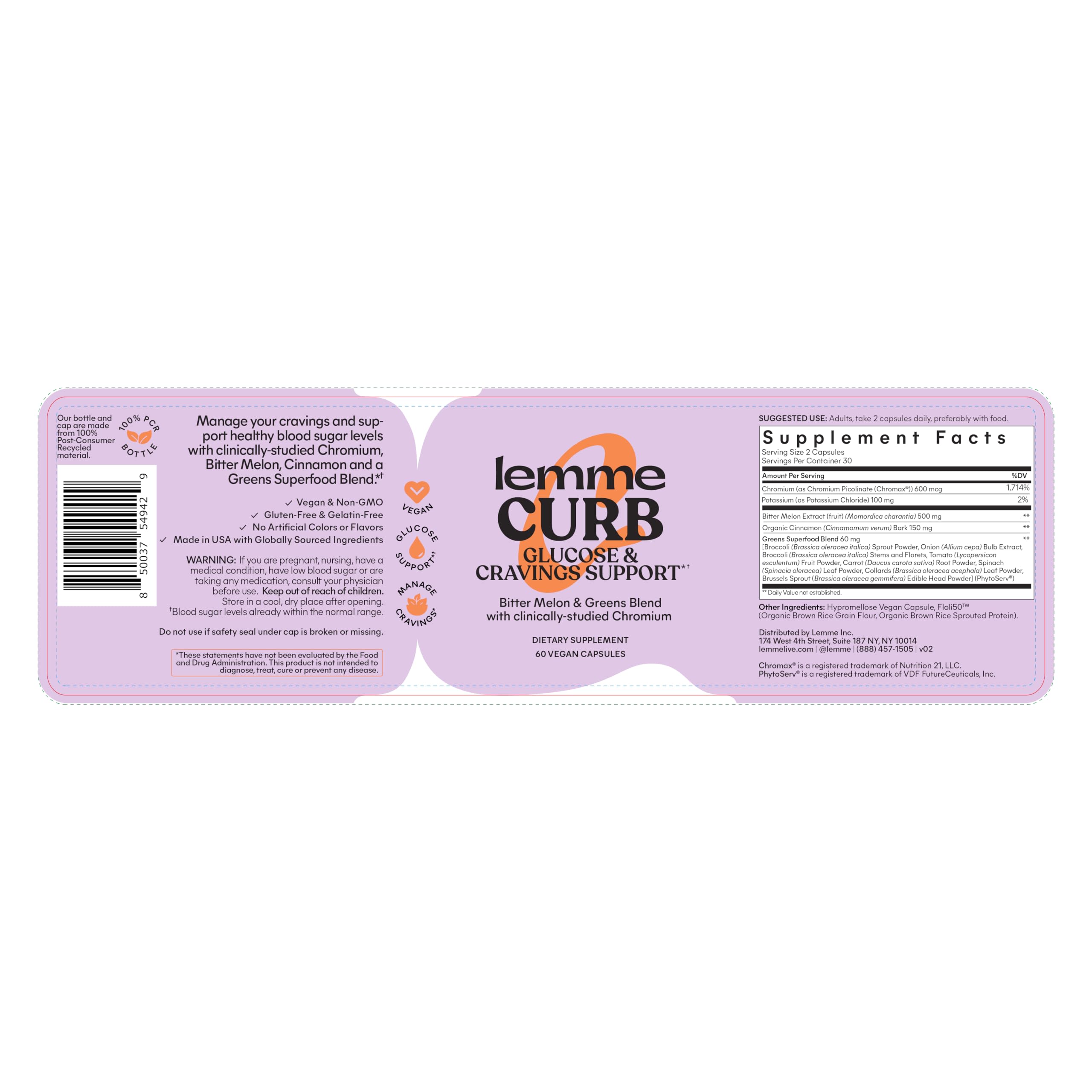 Lemme Curb packaging front shows gluten-free and sugar-free formulation.