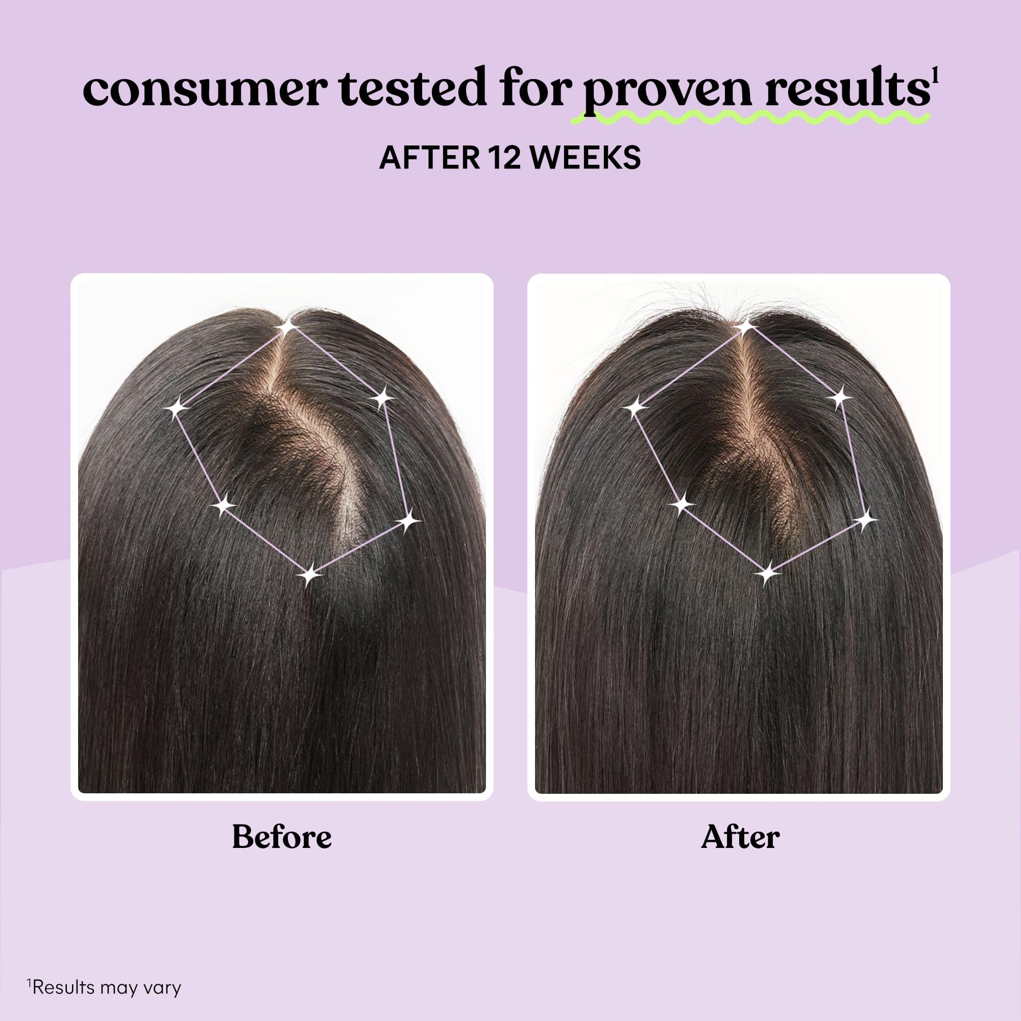 Lemme Grow keratin complex label shows gluten-free non-GMO formula.