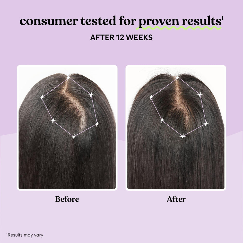 Lemme Grow keratin complex label shows gluten-free non-GMO formula.