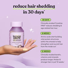Lemme Grow vitamins and minerals panel supports hair health.