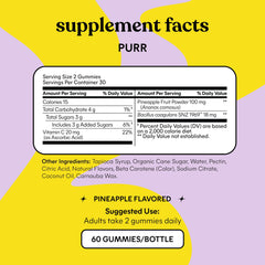 Lemme Purr pineapple flavor gummies provide a tasty daily Vitamin C boost