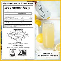 LEMON & CO. collagen packets prepared for quick on-the-go hydration.