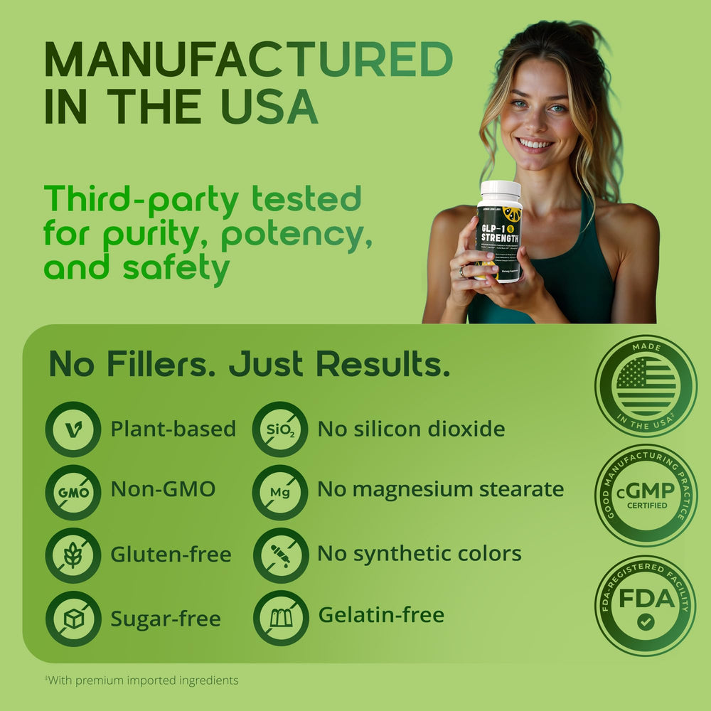 Lemon Lean Labs GLP-1 Strength label close-up with ingredients and dosage details.