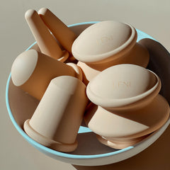 LENI calves cupping set applied to calves for tension release and drainage