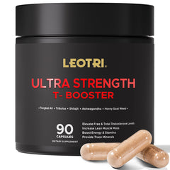 Leotri Ultra Strength T-Booster bottle for daily vitality and energy support