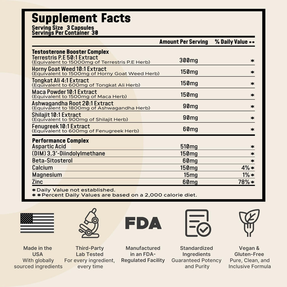 Leotri Ultra Strength T-Booster capsules for sustained stamina