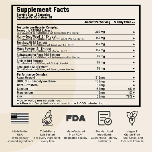 Leotri Ultra Strength T-Booster capsules for sustained stamina