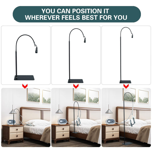 Lerboai CPAP Hose Holder adjustable height and angle for flexible positioning