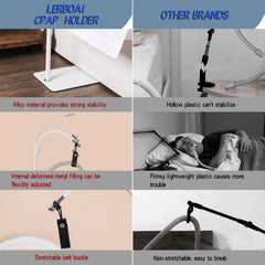 Lerboai CPAP hose holder anti-rust alloy with easy cleaning.