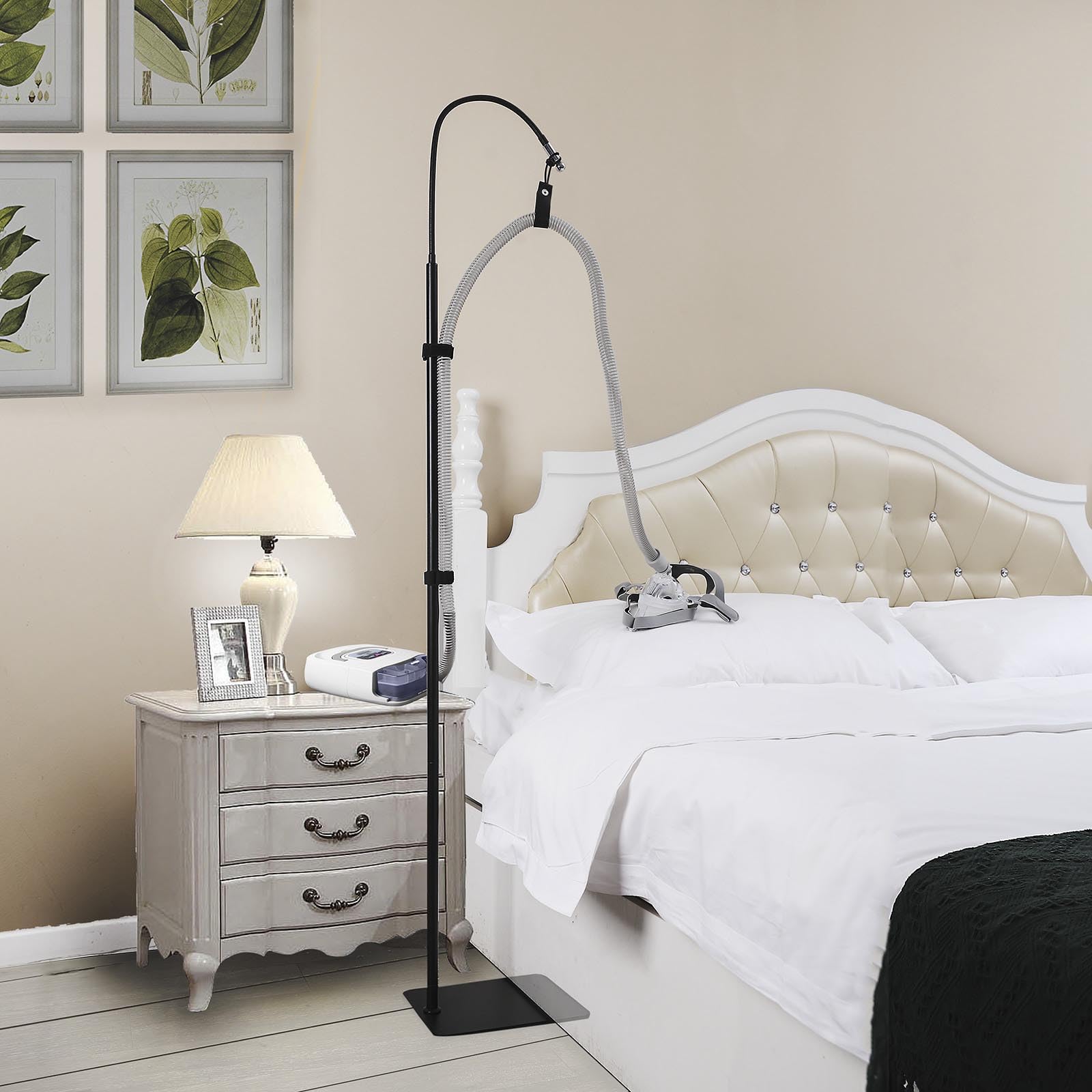 Lerboai CPAP Hose Holder base with non-slip feet for stable bedside placement
