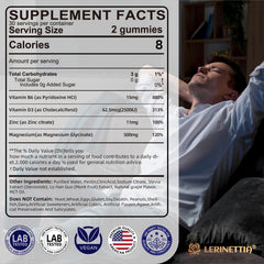 Close-up of Lerinettia gummies highlighting raspberry flavor and absorption