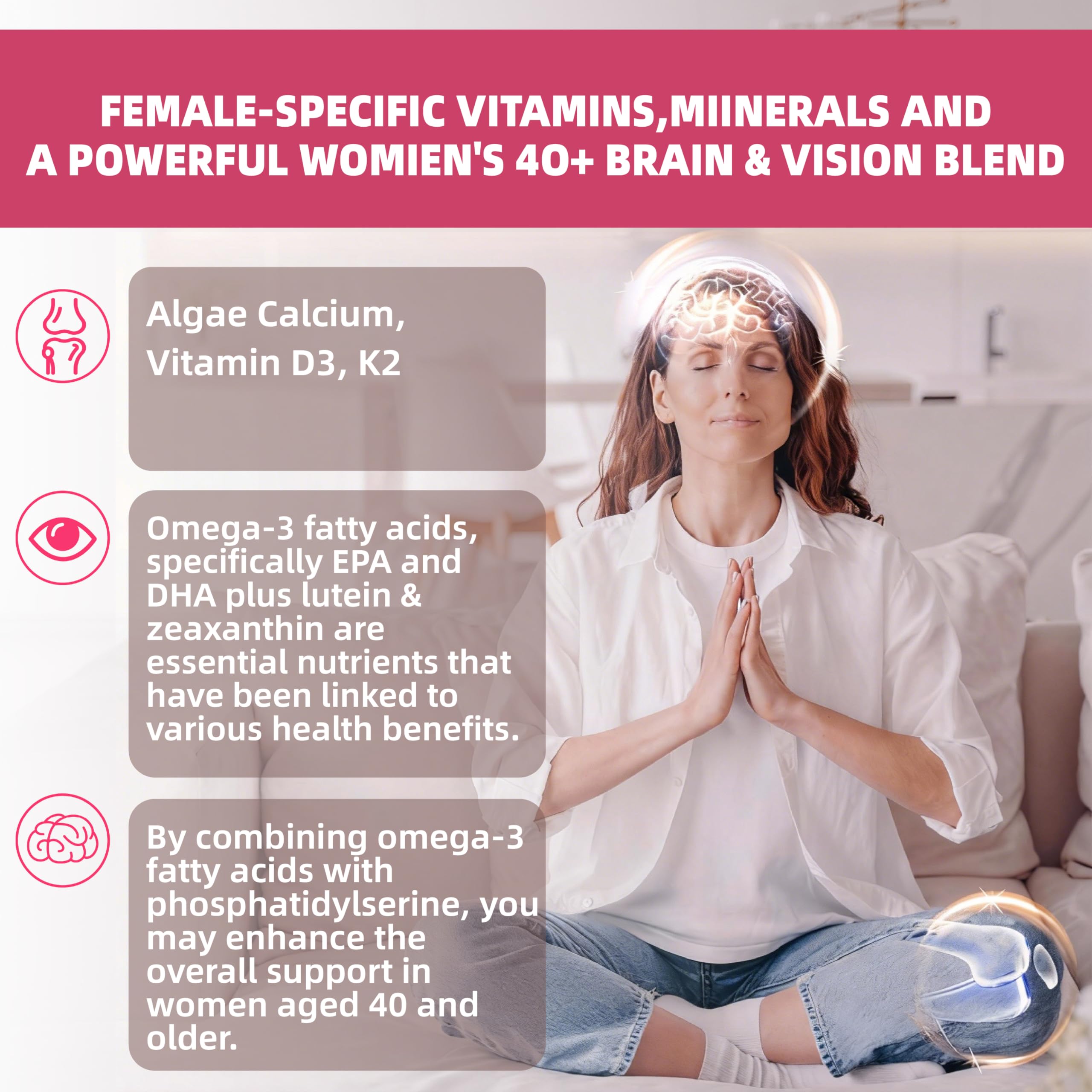 Lerinettia phosphatidylserine with lutein and zeaxanthin for cognitive and eye health.