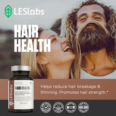 LES Labs Hair Health user at home in a simple daily routine for hair wellness